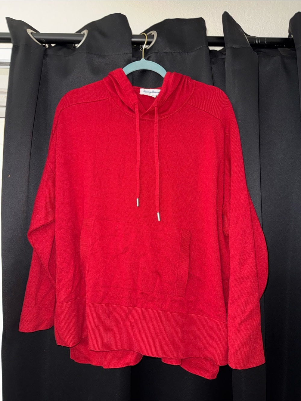 Tommy Bahama Red Knit Hoodie Sweater - Women's Pullover